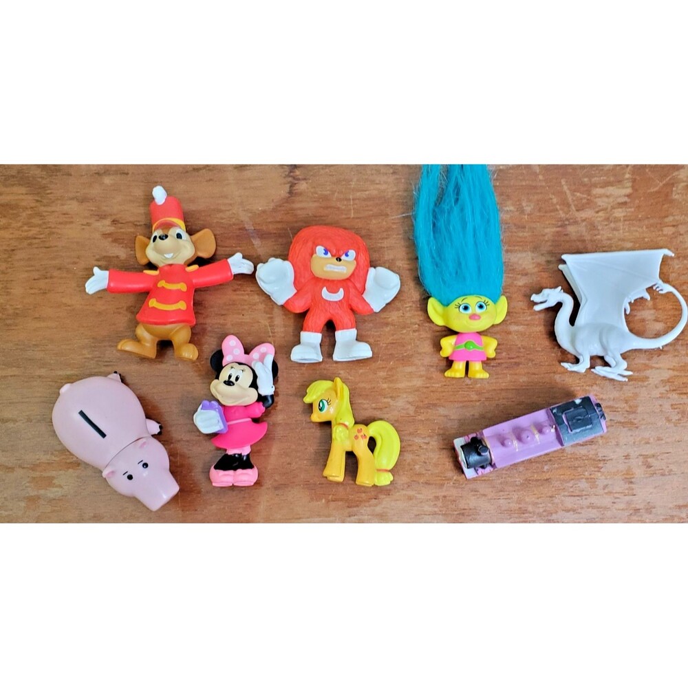 Mini Figures Lot 8 Cake Toppers 1-2" Disney Trolls MLP Thomas Cartoon Toys Vinyl
